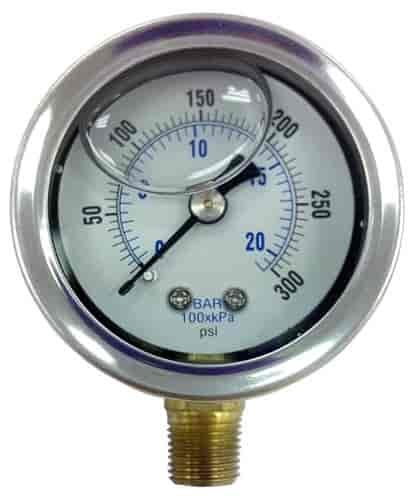 Liquid Filled Gauge 0-300 lbs.