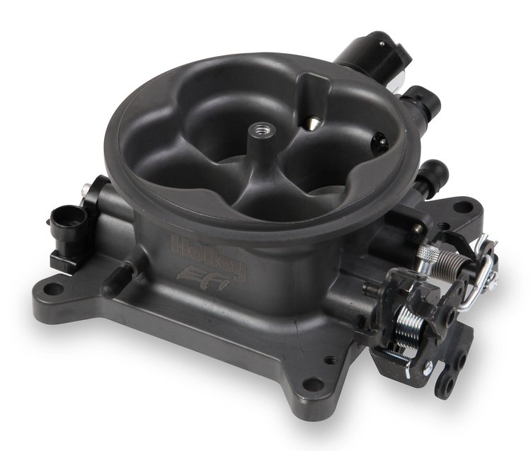 Universal 4-Barrel 1000 CFM Throttle Body 4150 Square-Bore Flange Gray Anodized