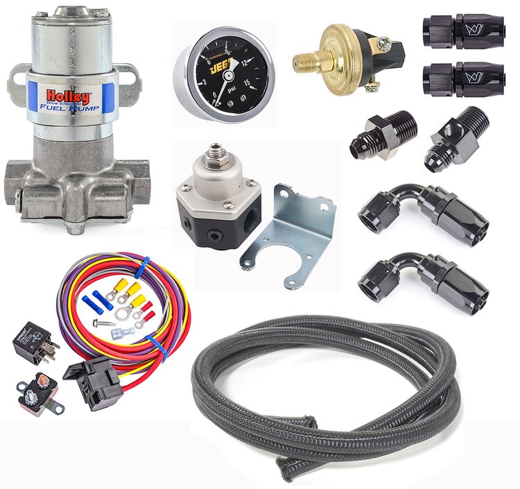 12-815-1K2 12-815-1 Black Electric Fuel Pump Kit for Carbureted Engines [14 psi]