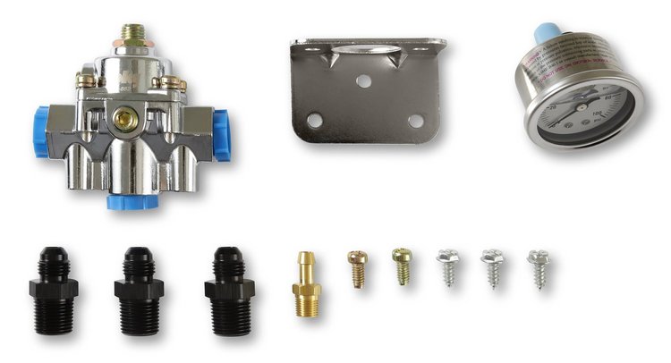 12-882KIT EFI Bypass Fuel Pressure Regulator Kit - Chrome Finish