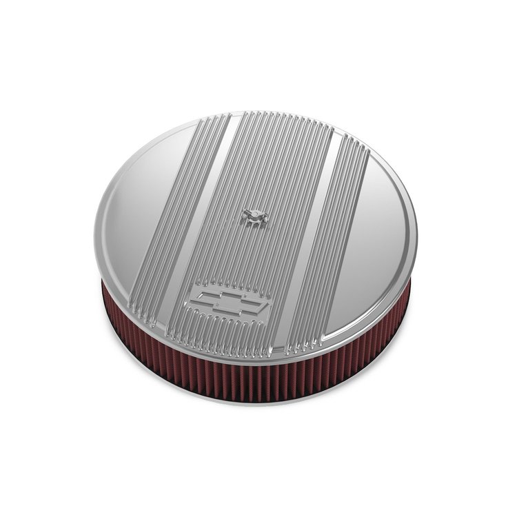 120-174 Officially Licensed Chevy Bowtie Vintage Finned Air Cleaner Assembly