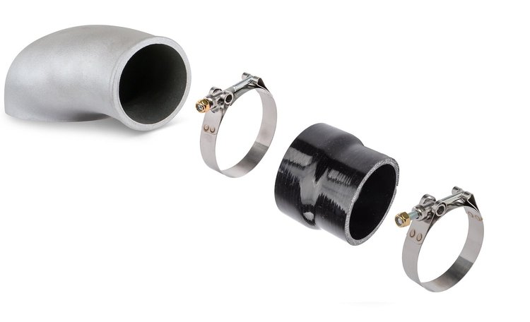 120-230K1 Holley EFI Carb Hat Kit [3.500 in. to 3 in. I.D. x 3 in. L Reducer Coupler] Natural Finish
