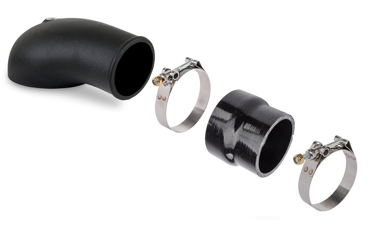 120-232K1 Holley EFI Carb Hat Kit [3.500 in. to 3 in. I.D. x 3 in. L Reducer Coupler] Black Finish