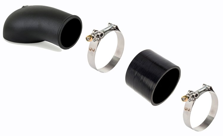 120-232K2 Holley EFI Carb Hat Kit [3.500 in. I.D. x 3 in. L Coupler] Black Finish