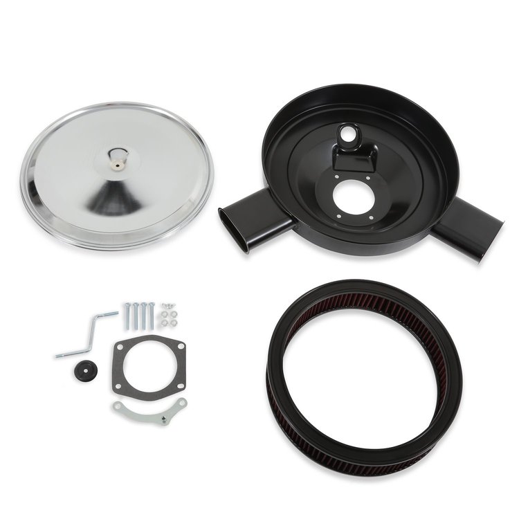 120-520 RetroFilter Dual-Snorkel Air Cleaner for GM LS Drive-by-Wire Throttle Bodies [Chrome Lid]