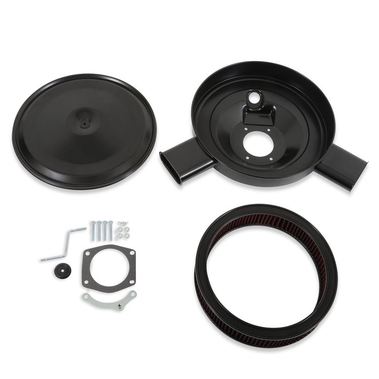 120-521 RetroFilter Dual-Snorkel Air Cleaner for GM LS Drive-by-Wire Throttle Bodies [Black Lid]