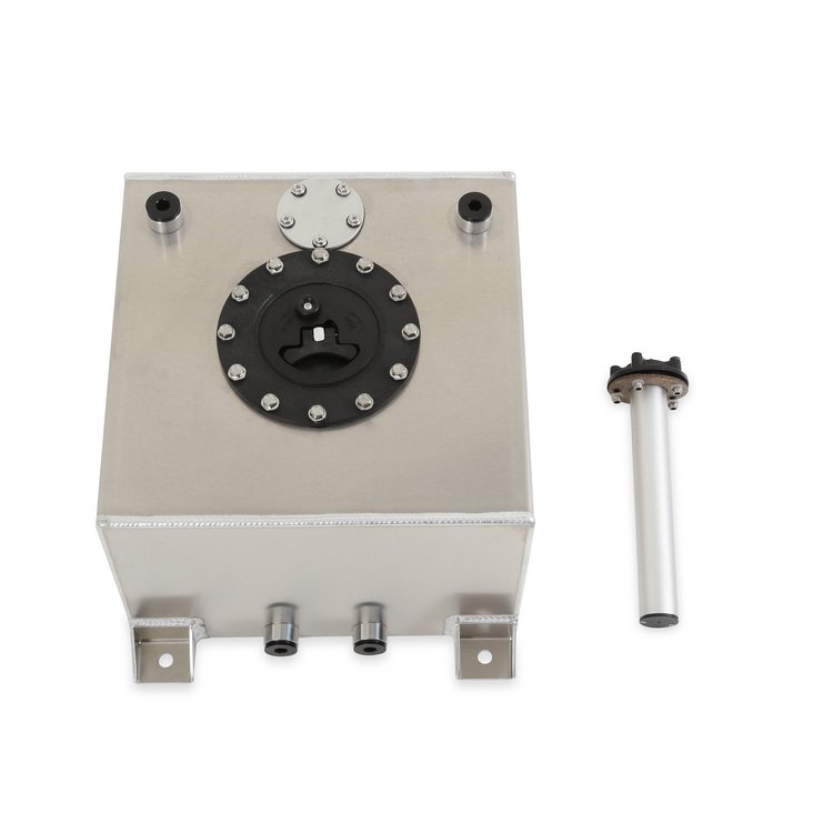 19-210 Aluminum Fuel Cell, Fuel Gauge Sender, Flat bottom w/ 19-227 (8" depth) 12x12x8.5