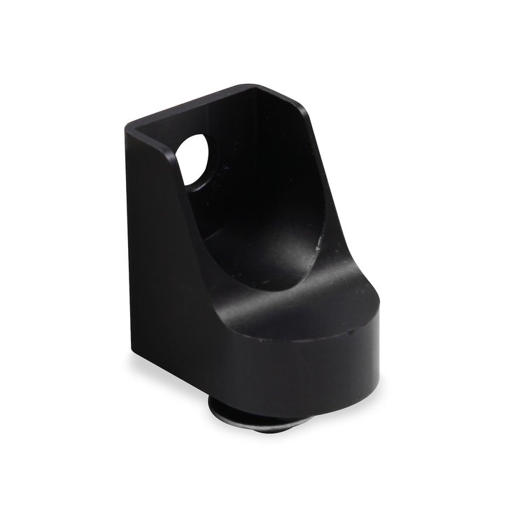 Billet Throttle Cable Bracket End for Lokar-Style Cables [Black Anodized]