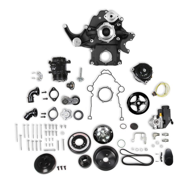 20-292BK Gen III Hemi Mid-Mount Accessory Drive Kit w/SFI Certified Damper [Non-VVT Engines]