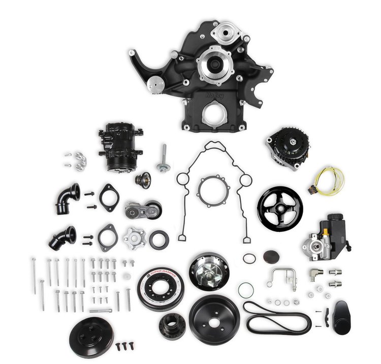 20-293BK Gen III Hemi Mid-Mount Accessory Drive Kit w/SFI Certified Damper [Engines with VVT]