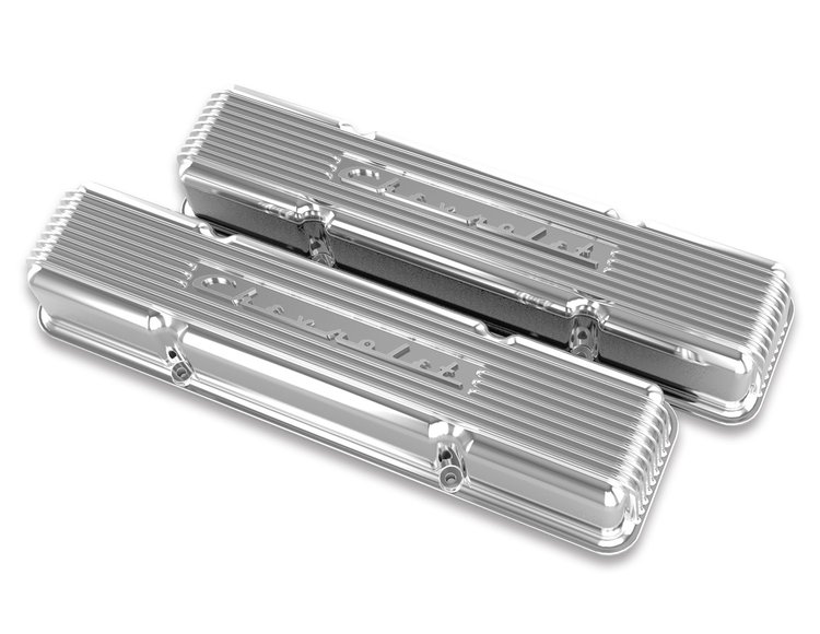 241-107 Officially Licensed Chevrolet Vintage Series Finned Valve Covers