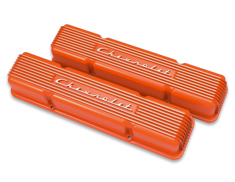 241-109 Officially Licensed Chevrolet Vintage Series Finned Valve Covers