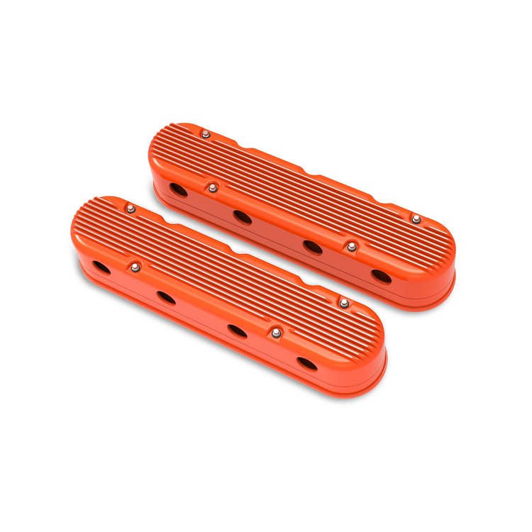 2-Piece Finned Valve Cover - Gen III/IV LS - Factory Orange Machined