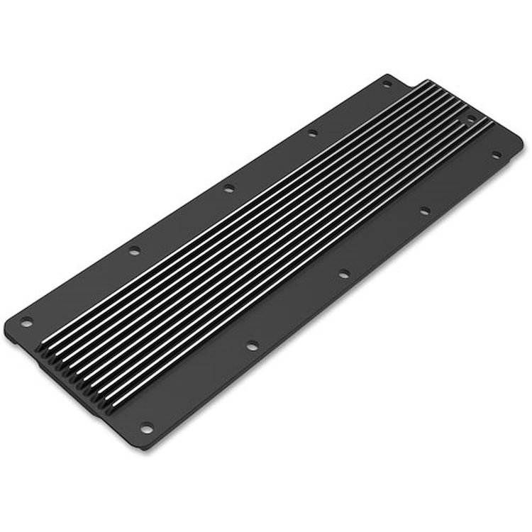 GM LS Finned Valley Cover Black