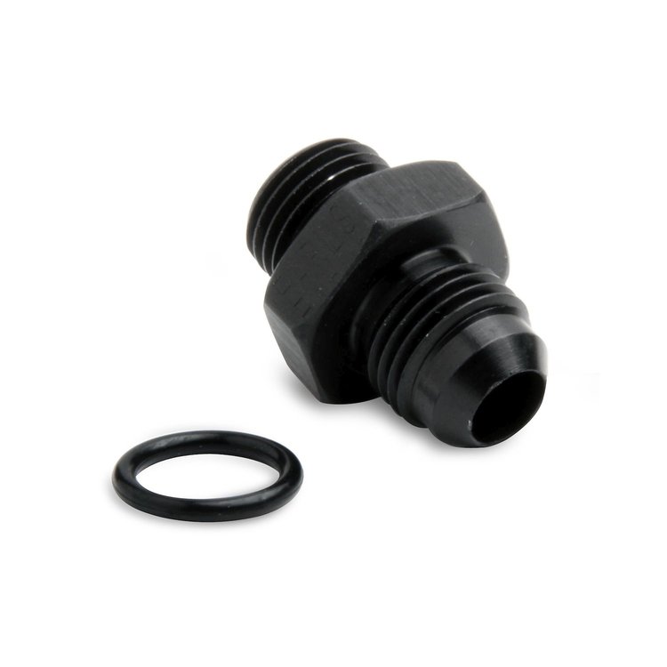 26-181 26-157 AN Adapter -6 AN Male to -18 AN (9/16 in.) O-Ring [Black]