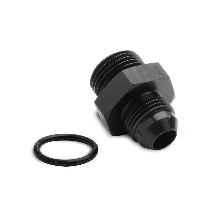 26-186 AN Adapter -8 AN Male to 7/8 in.-14 O-Ring [Black]