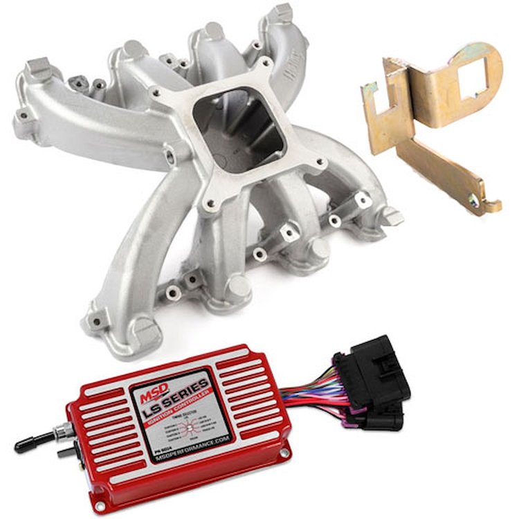300-131K Single Plane Mid-Rise Carbureted Intake Manifold Kit GM LS3/L92 Rectangle Port