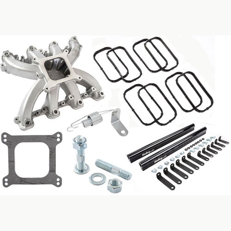 300-136K Single Plane Mid-Rise EFI Intake Manifold Kit Includes: