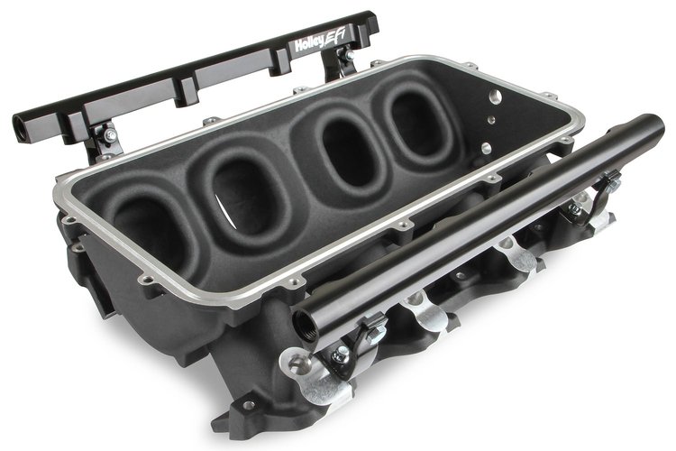 300-600BK Intake Manifold Base and Fuel Rail Kit for Holley Modular Lo-Ram EFI Intake Manifold 300-620BK