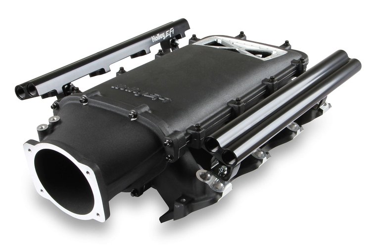 Modular Ultra Lo-Ram EFI Intake Manifold GM LS3/L92 [Black] Dual Injector w/Burst Panel Flange