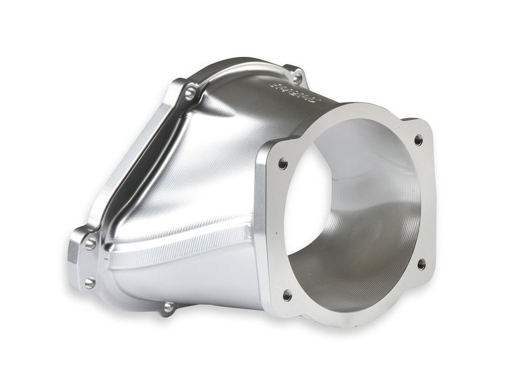 Billet 105 mm Throttle Body Adapter for 300-680/684 Modular Ultra Lo-Ram Intake Bases [Clear Finish]