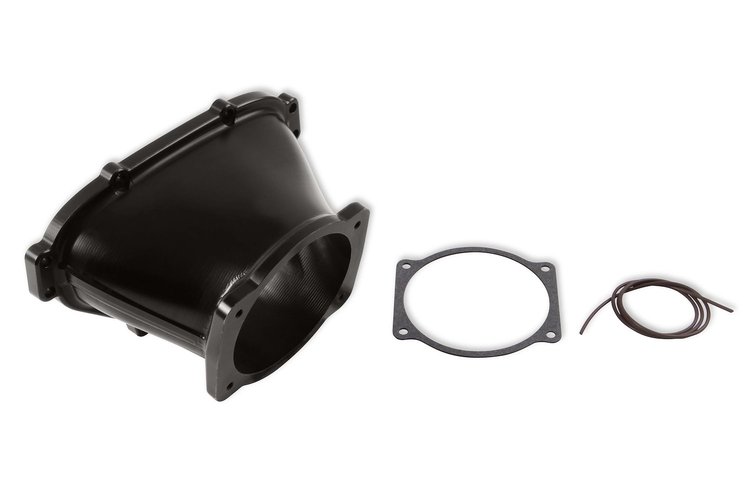 Billet 105 mm Throttle Body Adapter for 300-680BK/684BK Modular Ultra Lo-Ram Intake Bases [Black Finish]