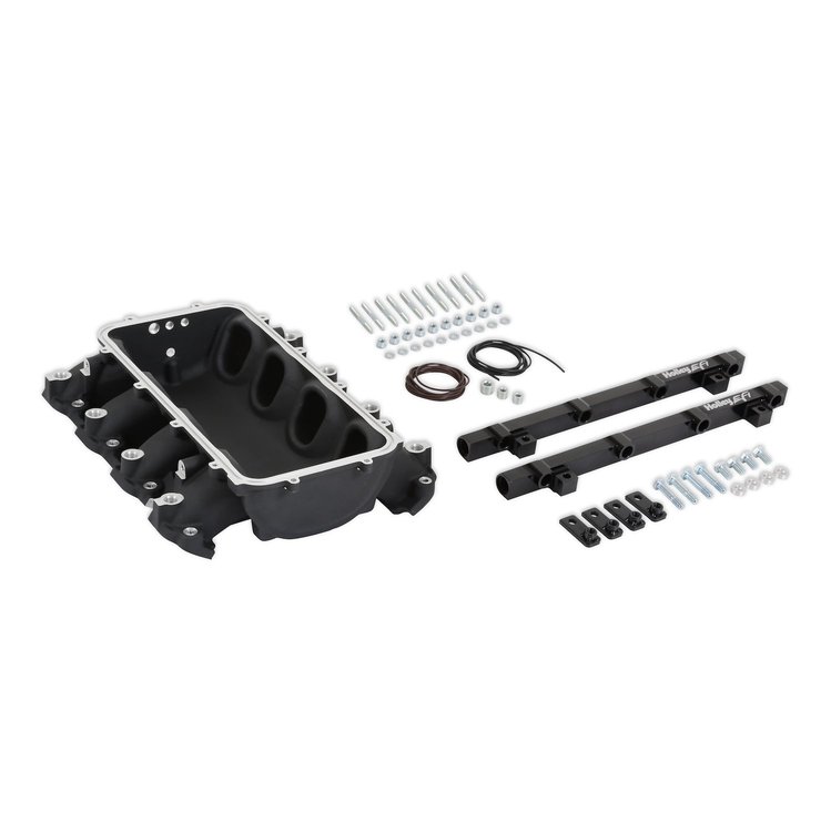 300-711BK Lo-Ram Intake Manifold Base for Port Injected GM Gen V LT Engines (Black)