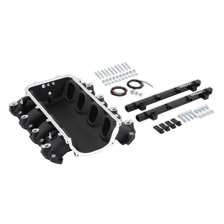 300-713BK Ultra Lo-Ram Intake Manifold Base for Port Injected GM Gen V LT Engines (Black)