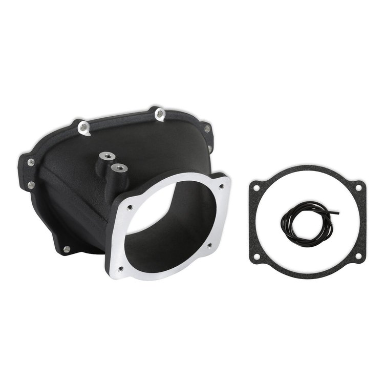 300-714BK 105 mm Throttle Body Adapter for GM Gen V LT Modular Ultra Lo-Ram Intake Bases [Black Finish]