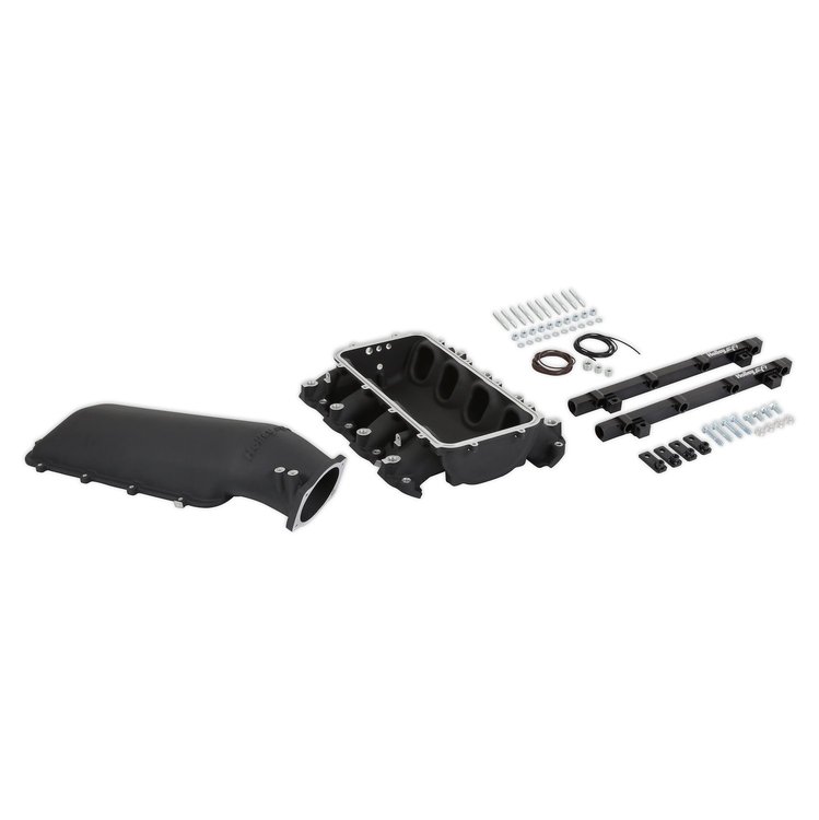 300-718BK Lo-Ram Intake Manifold for Port Injected GM Gen V LT Engines (Black)