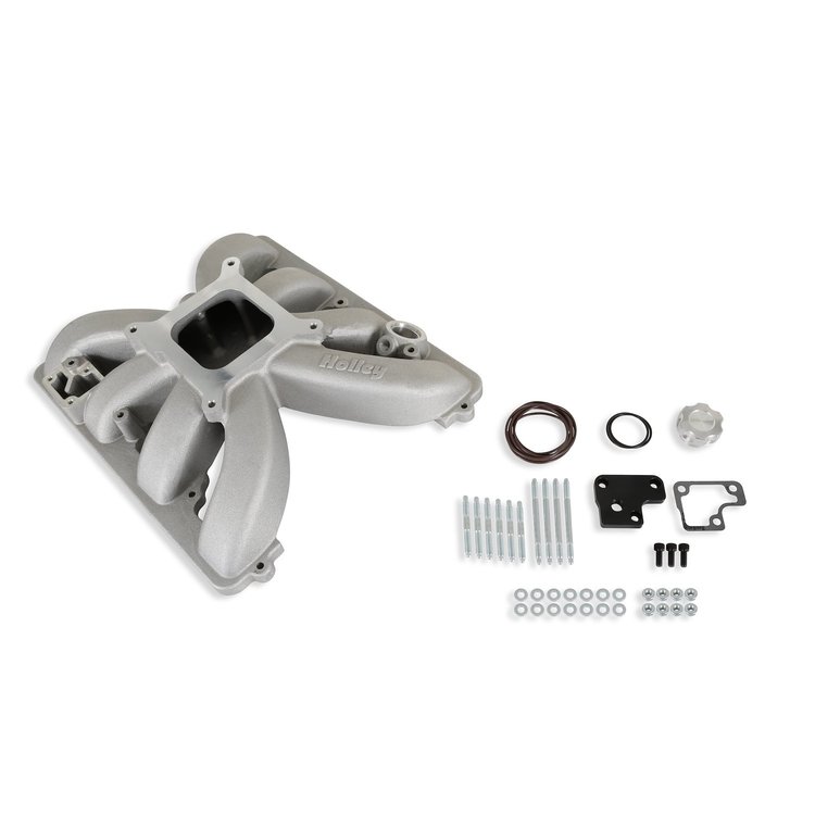 300-931 Single-Plane Carbureted or Sniper EFI Intake Manifold for Mopar Gen III Hemi Engines [Natural Finish]