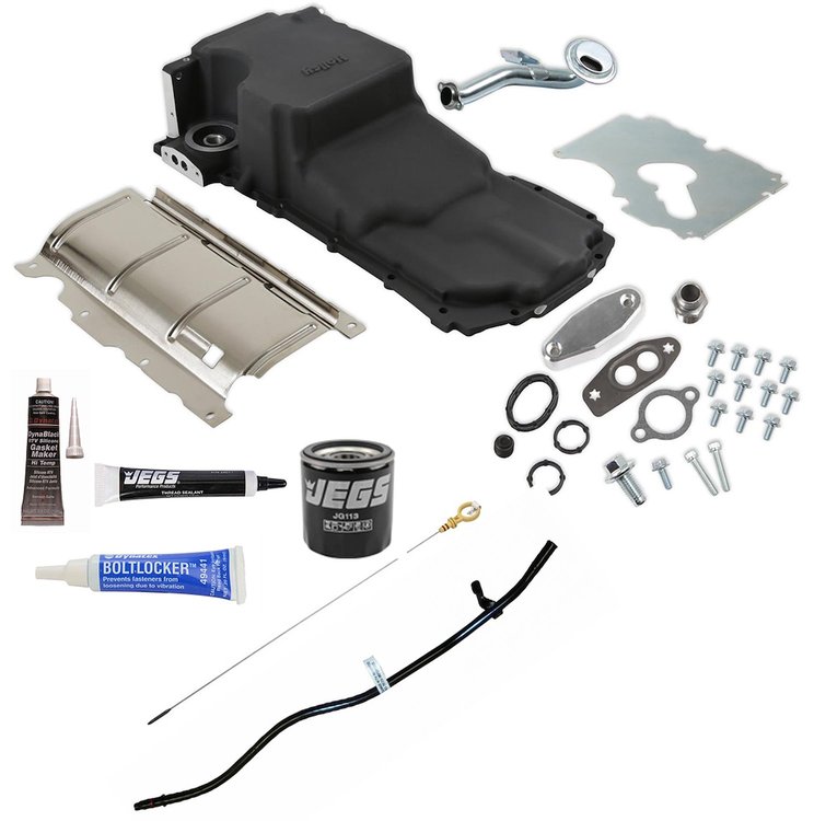 GM Gen V LT Retro-Fit Oil Pan Kit with Turbo Oil or PVC Return Port [Black]