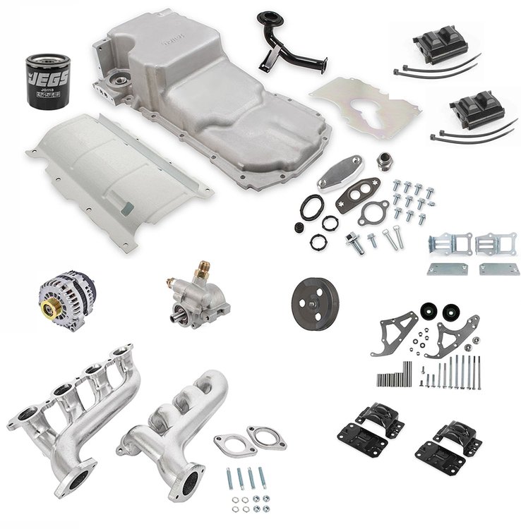 302-21K1 302-21 GM Gen-V LT Retro-Fit Oil Pan Swap Kit [Silver Exhaust Manifolds]