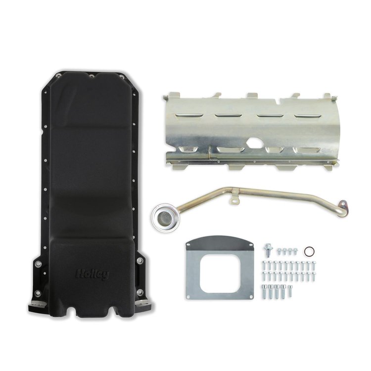 302-63BK Engine Swap Rear Sump Oil Pan Kit for Mopar Gen III Hemi Hellcat 6.2L Supercharged Engines w/VVT [Black Finish]