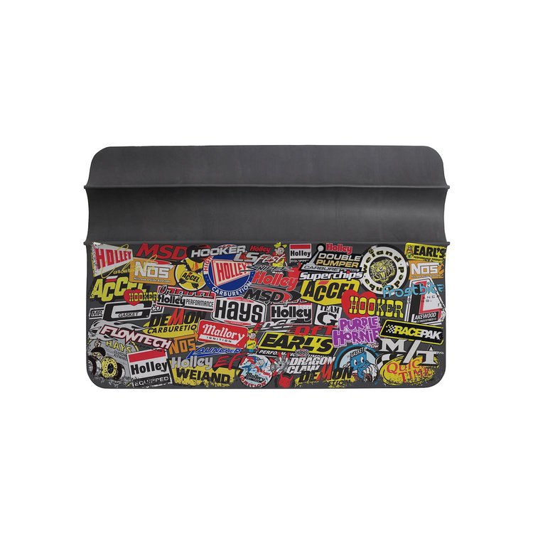 36-445 Sticker Bomb Fender Cover with Holley/MSD Brand Logos [Black Vinyl]