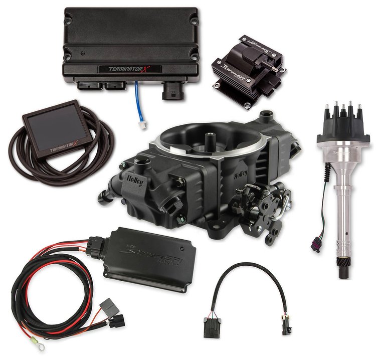550-1002K1 Terminator X Stealth EFI with HyperSpark Kit Small/Big Block Chevy [Black Finish]