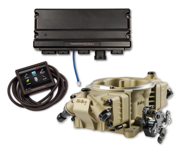 550-1030 Terminator X Max Stealth 4150 EFI System with Transmission Control for GM LS Engines with 24x Ignition [Gold Finish]