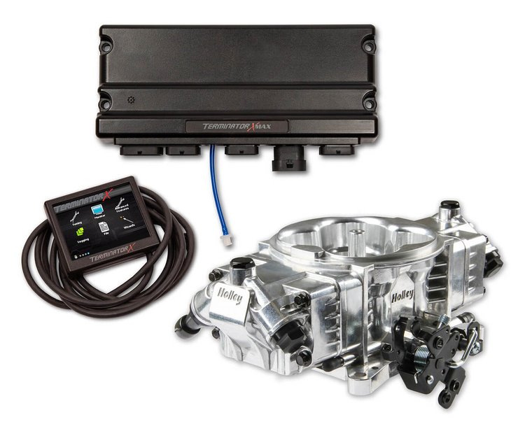 550-1063 Terminator X Max Stealth 4150 EFI System with Transmission Control for GM LS Engines with 58x Ignition [Shiny Finish]