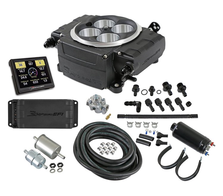 550-511-3PK Sniper 2 EFI Conversion w/Power Distribution Module (PDM) & Inline Fuel Pump Master Kit [Black]