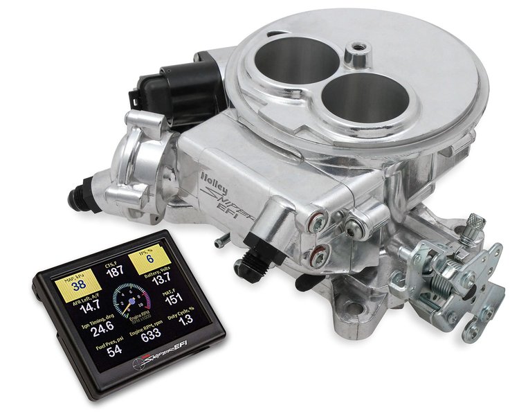 Sniper EFI 2300 Two-Barrel Self-Tuning Throttle Body System 580 CFM Shiny
