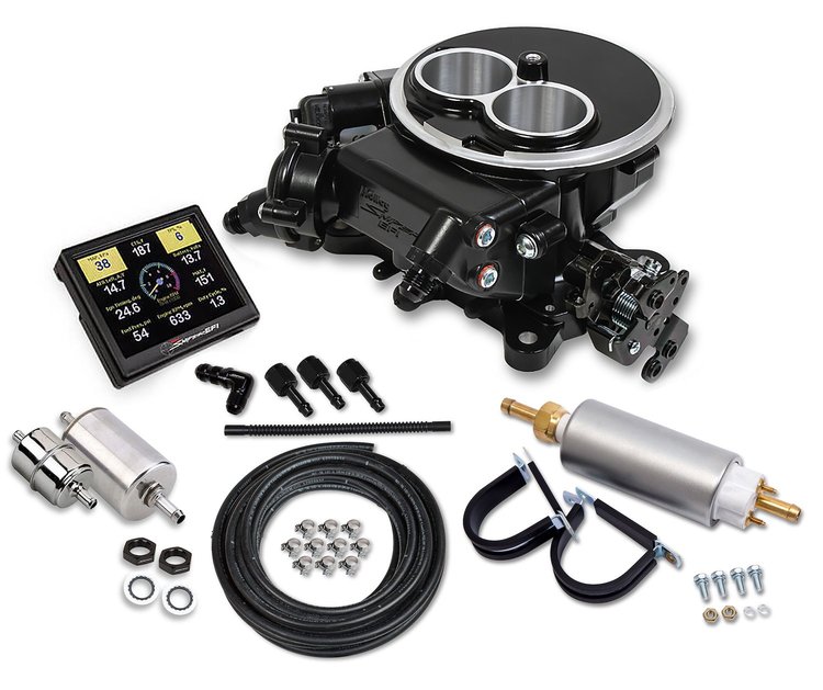 Sniper EFI 2300 Two-Barrel Self-Tuning Master Kit 580 CFM with Fuel System Black