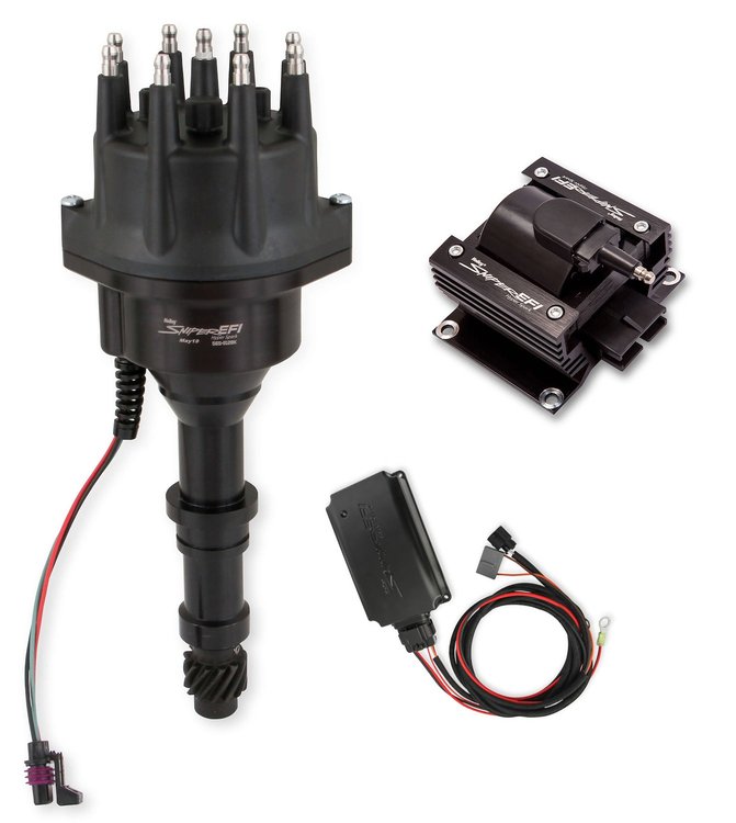 565-312BKK Sniper EFI HyperSpark Distributor Kit for Buick 400-455 V8 [Black Finish]