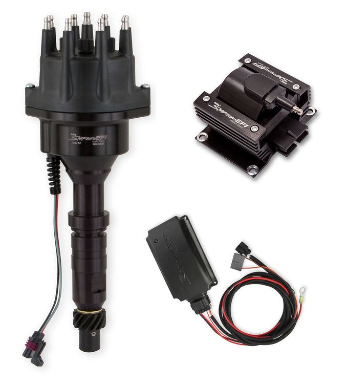 565-313BKK Sniper EFI HyperSpark Distributor Kit for Buick Nailhead V8 [Black Finish]