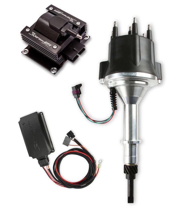 565-316K Sniper EFI HyperSpark Distributor Kit for Chevy 250 I6 [Shiny Finish]