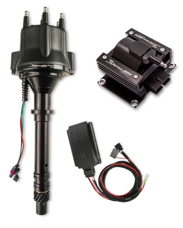 565-317BKK Sniper EFI HyperSpark Distributor Kit for GM 4.3L V6 [Black Finish]