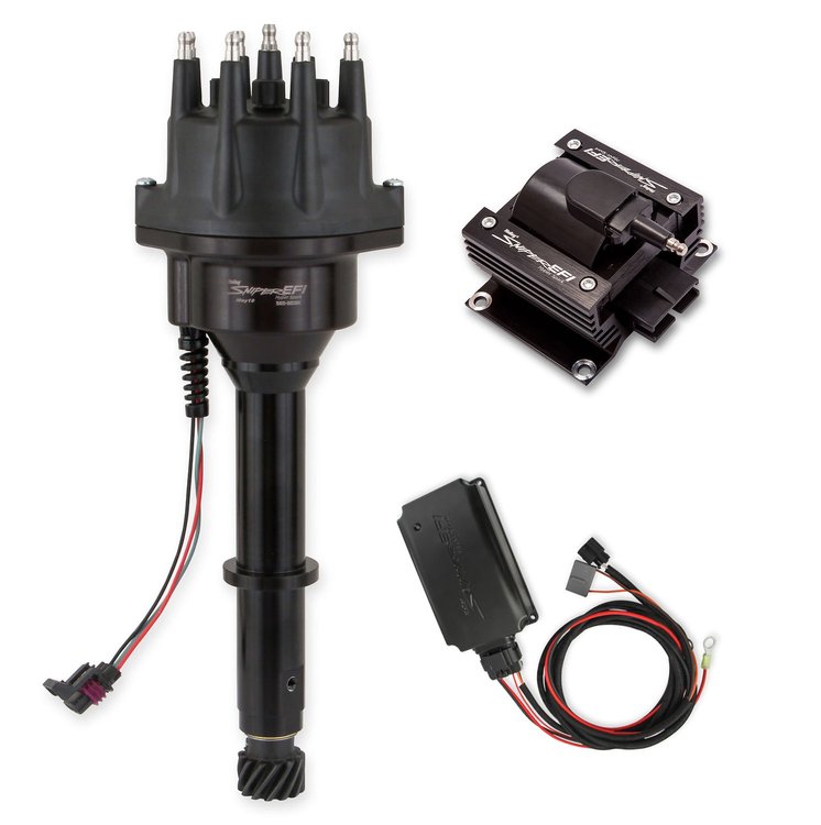 565-321BKK Sniper EFI HyperSpark Distributor Kit for Holden 253-308 V8 [Black Finish]
