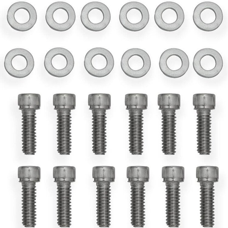 Fabricated Valve Cover Hardware Kit for Big Block Chrysler in Silver Finish