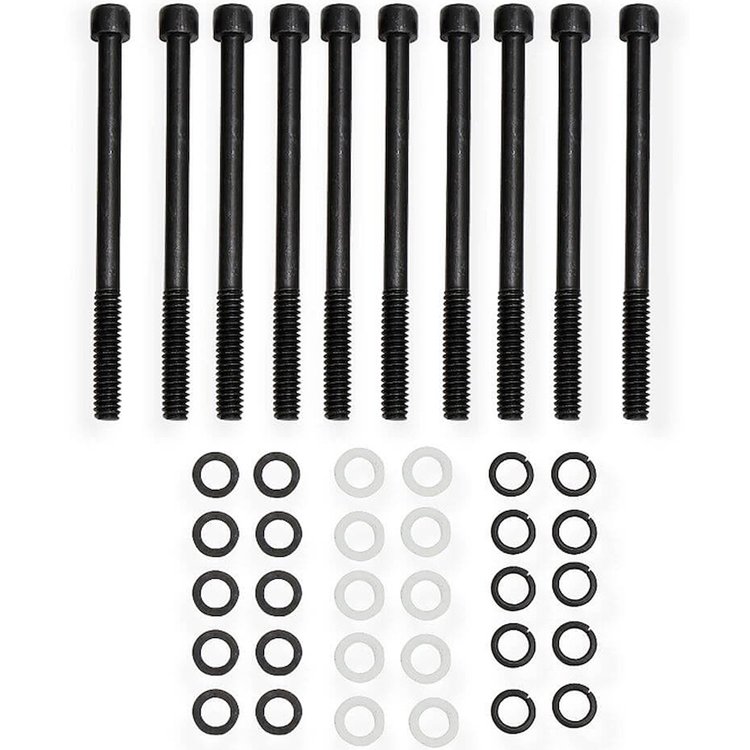 Fabricated Valve Cover Hardware Kit for Small Block Chrysler in Black Finish