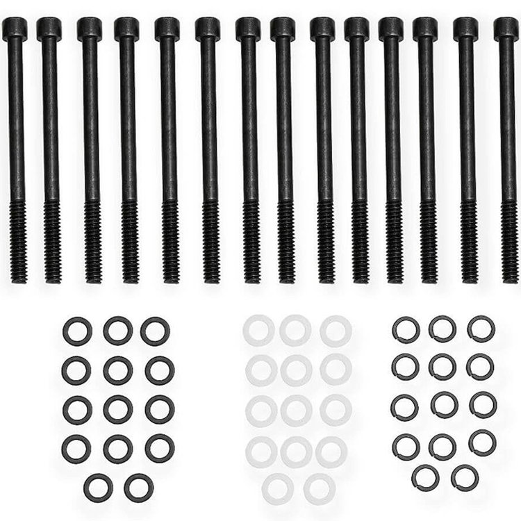 Fabricated Valve Cover Hardware Kit for Big Block Chevy in Black Finish