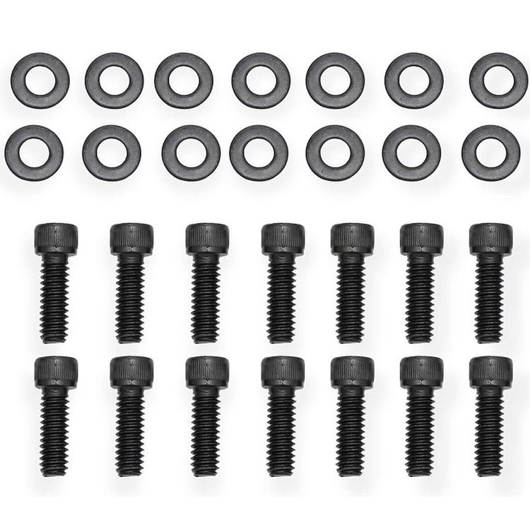 Fabricated Valve Cover Hardware Kit for Big Block Chevy in Black Finish